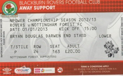 Blackburn Rovers v Nottingham Forest 01-Feb-2013
