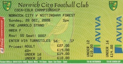 Norwich City v Nottingham Forest  28-Dec-2008