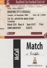 Bradford City v Rochdale 01-Dec-2009