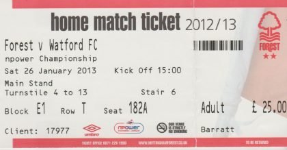 Nottingham Forest v Watford 26-Jan-2013