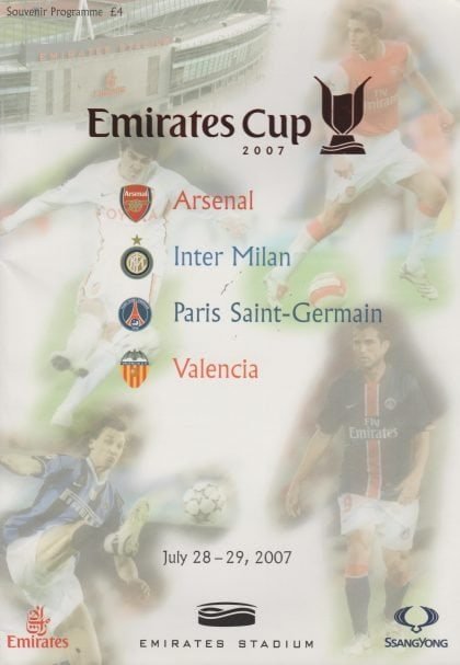 Emirates Cup 2007  feat Arsenal, Inter Milan, Paris St Germain, Valencia  28/29-Jul-2007