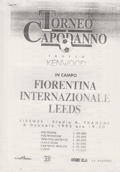 Torneo Capodanno - Inter Milan, Fiorentina, Leeds United 06-Jan-1993