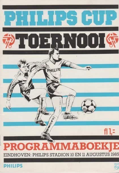 Philips Cup Tournament 1985 feat PSV Eindhoven, Anderlecht, AS Roma, Austria Vienna   10/11-Aug-1985