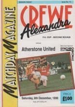 Crewe Alexandra v Atherstone United 08-Dec-1990