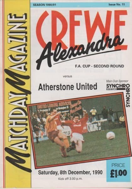 Crewe Alexandra v Atherstone United 08-Dec-1990