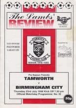 Tamworth v Birmingham City 23-Jul-1998