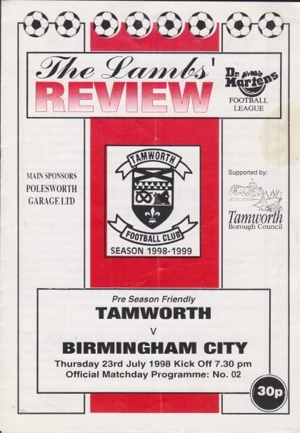 Tamworth v Birmingham City 23-Jul-1998