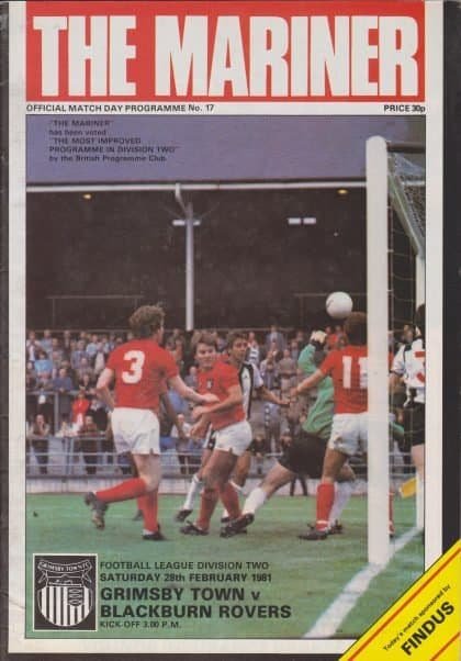 Grimsby Town v Blackburn Rovers 28-Feb-1981
