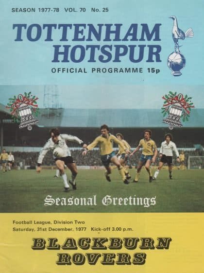 Tottenham Hotspur v Blackburn Rovers  31-Dec-1977