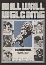 Millwall v Blackpool 19-Feb-1977