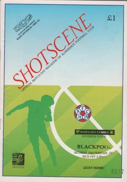 Aldershot v Blackpool 23-Feb-1991