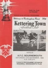 Kettering Town v AFC Bournemouth 17-Nov-1984