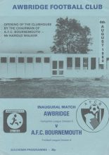 Awbridge v AFC Bournemouth  04-Aug-1980