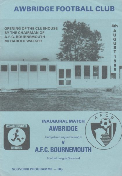 Awbridge v AFC Bournemouth  04-Aug-1980