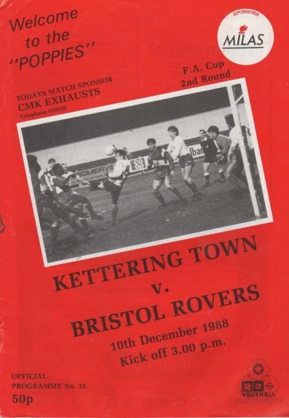 Kettering Town v Bristol Rovers  10-Dec-1988