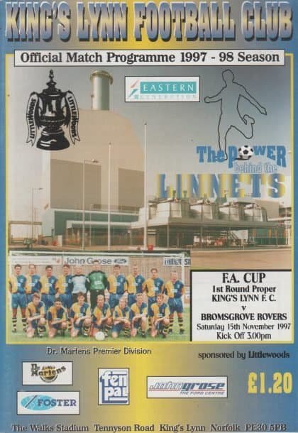 Kings Lynn v Bromsgrove Rovers 15-Nov-1997