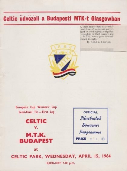 Glasgow Celtic v M.T.K. Budapest   15-Apr-1964