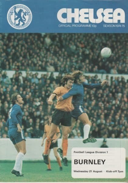 Chelsea v Burnley 21-Aug-1974