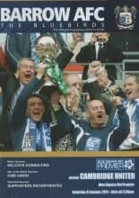 Barrow v Cambridge United  08-Jan-2011