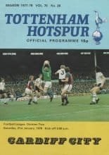 Tottenham Hotspur v Cardiff City  21-Jan-1978