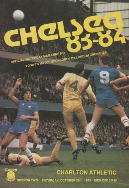 Chelsea v Charlton Athletic 29-Oct-1983