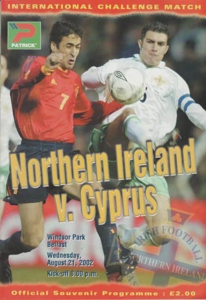 Northern Ireland v Cyprus 21-Aug-2002