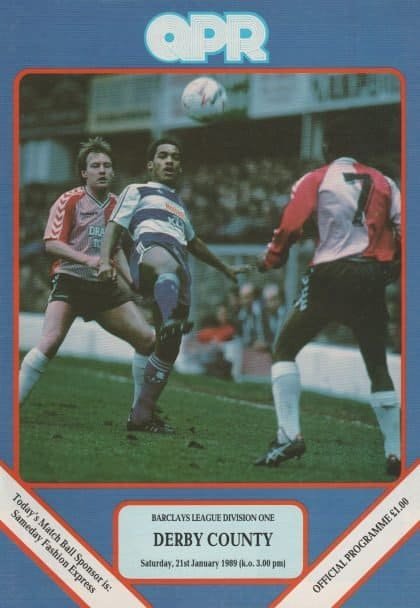 Queens Park Rangers v Derby County 21-Jan-1989