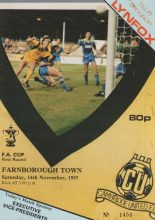 Cambridge United v Farnborough Town 14-Nov-1987