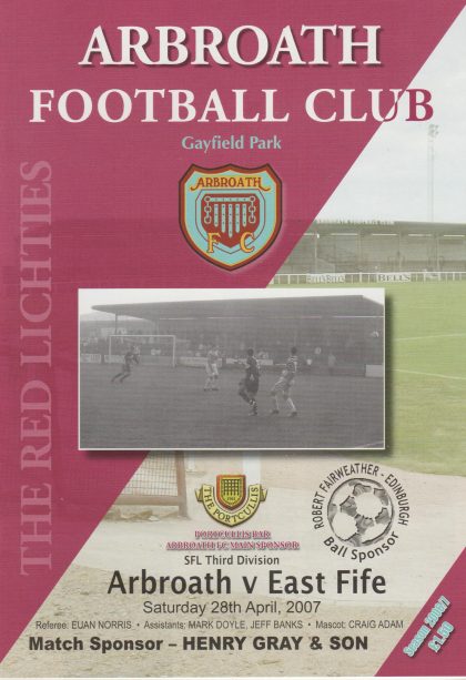 Arbroath v East Fife 28-Apr-2007