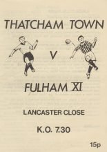 Thatcham Town v Fulham XI   1982-83