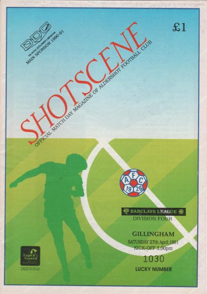 Aldershot v Gillingham  27-Apr-1991