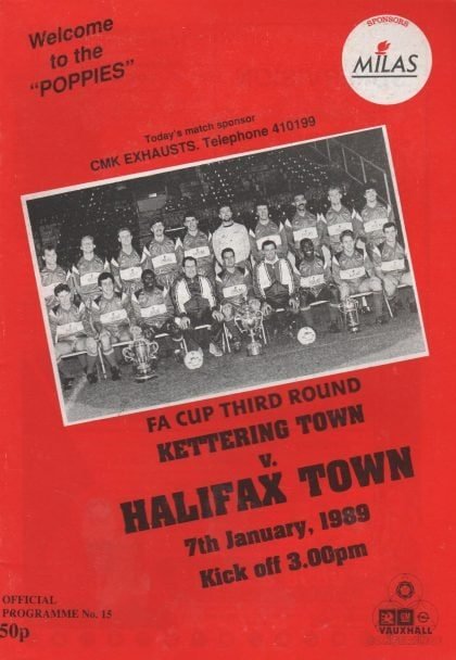 Kettering Town v Halifax Town  07-Jan-1989