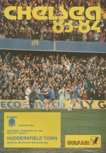 Chelsea v Huddersfield Town 04-Feb-1984