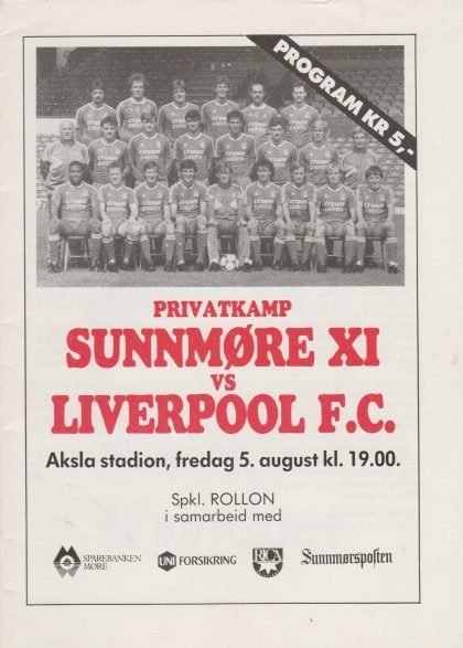 Sunnmøre XI v Liverpool  05-Aug-1988