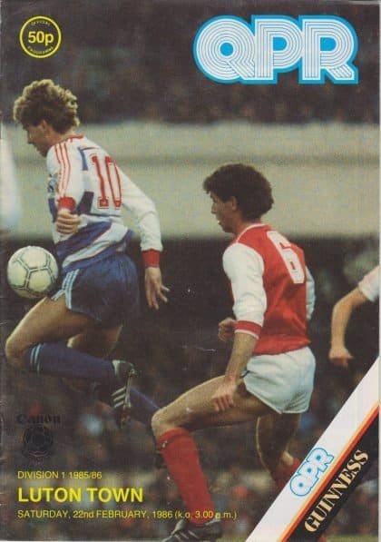 Queens Park Rangers v Luton Town 22-Feb-1986