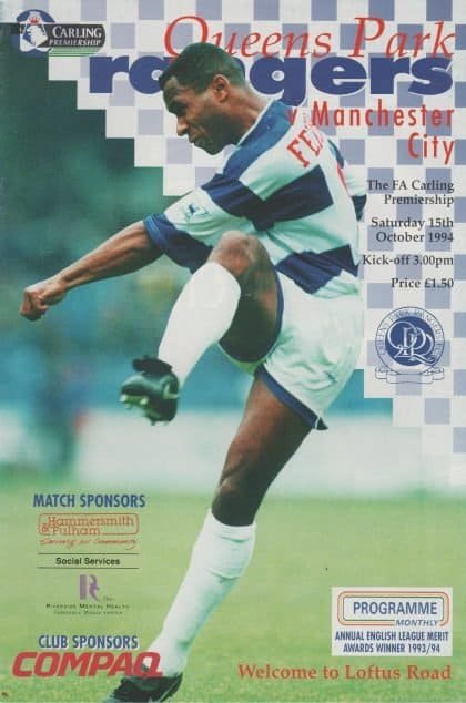 Queens Park Rangers v Manchester City  15-Oct-1994