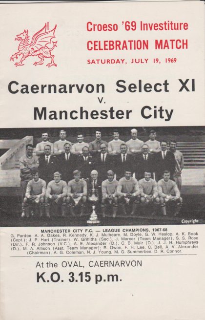 Caenarvon Select XI v Manchester City 19-Jul-1969