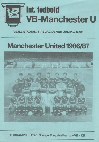 Vejle v Manchester United 28-Jul-1986