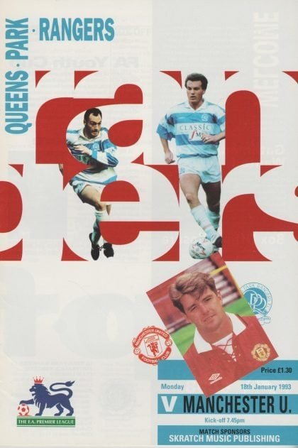 Queens Park Rangers v Manchester United  18-Jan-1993