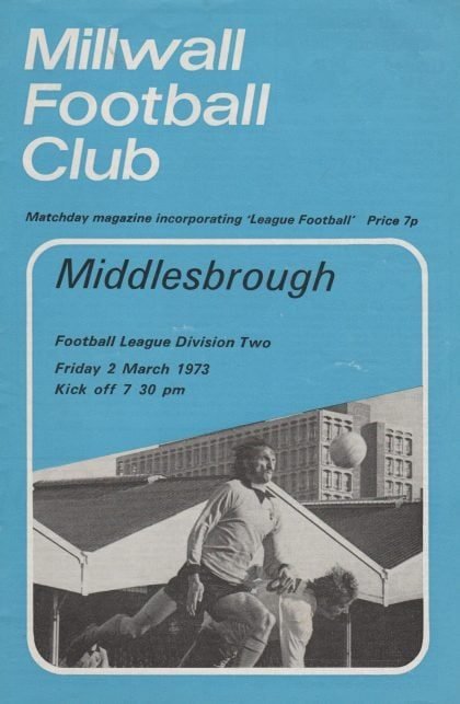 Millwall v Middlesbrough 02-Mar-1973