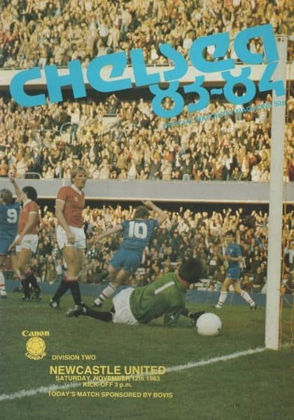 Chelsea v Newcastle United 12-Nov-1983