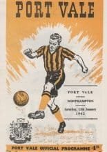 Port Vale v Northampton Town 13-Jan-1962