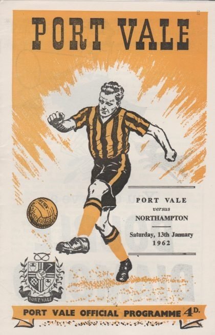 Port Vale v Northampton Town 13-Jan-1962