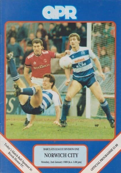 Queens Park Rangers v Norwich City 02-Jan-1989