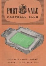 Port Vale v Notts County 01-Oct-1962