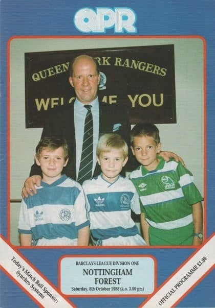 Queens Park Rangers v Nottingham Forest 08-Oct-1988
