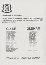 Gullringens GoIF v Oldham Athletic   1991-92