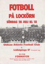 Lidköpings v Oldham Athletic   28-Jul-1991