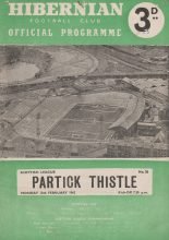 Hibernian v Partick Thistle  12-Feb-1962