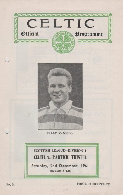 Glasgow Celtic v Partick Thistle  02-Dec-1961